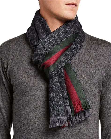 mens gucci silk scarf
